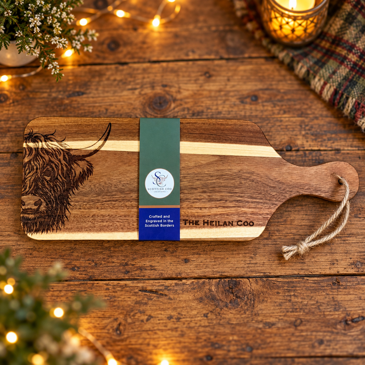 Highland Cow Charcuterie Board Large